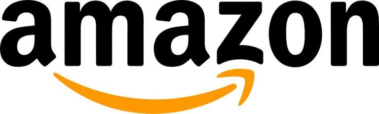 Amazons logga, de säljer det mesta och har ett stort utbud av saker för gaming. Alltifrån gamingdatorer, gamingskärmar, gamingbord, gamingstolar m.m.